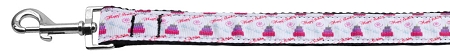 Cakes and Wishes Nylon Dog Leash 5/8 inch wide 6ft Long